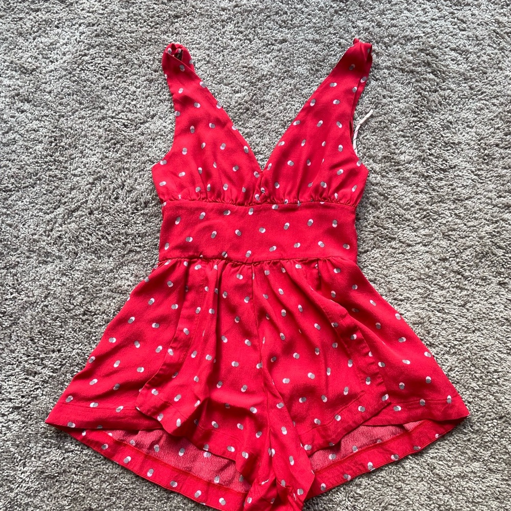 Red playsuit!